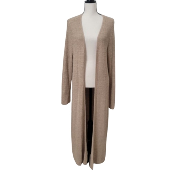 Chico's Collections Size Unknown Long Beige Open Duster / Cardigan, EUC - Picture 1 of 16